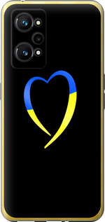 Чехол Жёлто-голубое сердце для Realme GT Neo 3T