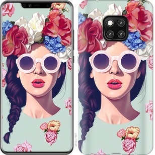 

Чехол Девушка с цветами для Huawei Mate 20 Pro 670114