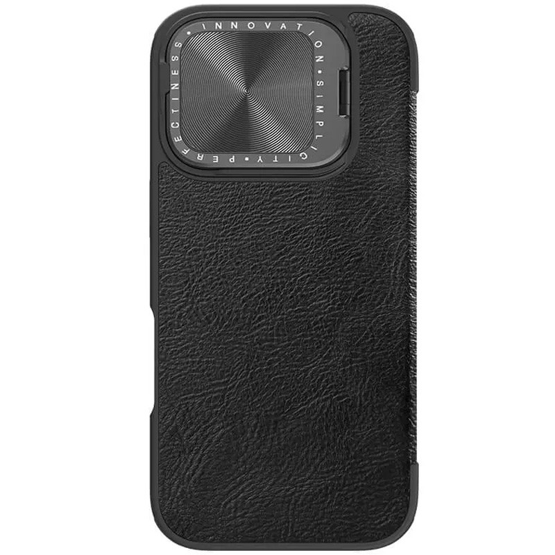 Фото Кожаный чехол (книжка) Nillkin Qin Prop для Apple iPhone 16 Pro Max (6.9") (Black) на vchehle.ua