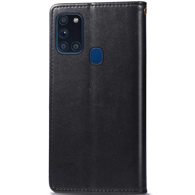 Фото Кожаный чехол-книжка GETMAN Gallant (PU) для Samsung Galaxy A21s (Черный) в магазине vchehle.ua