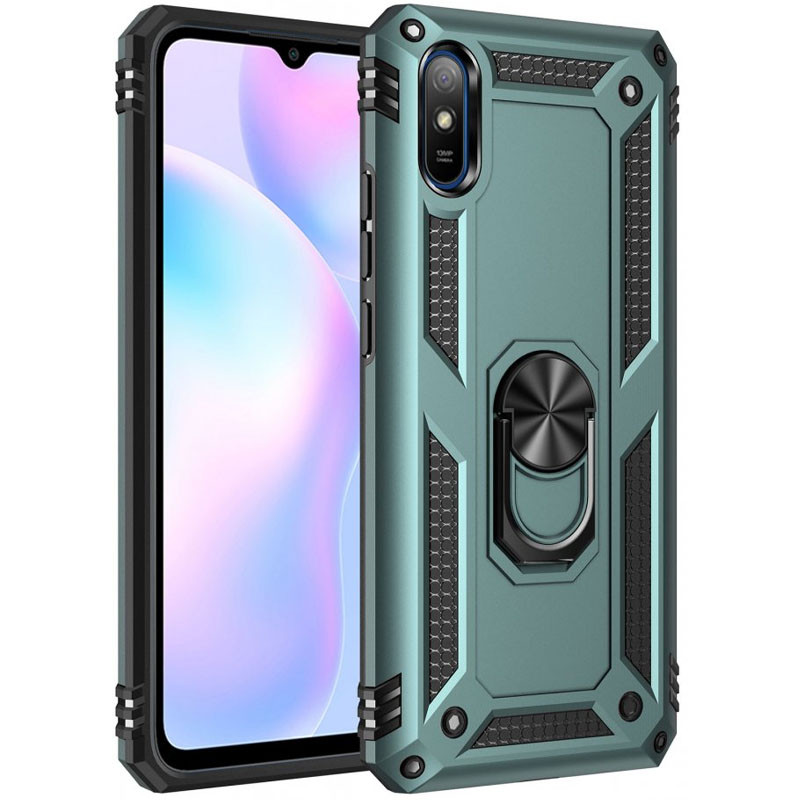 

Ударостійкий чохол Serge Ring for Magnet на Xiaomi Redmi 9A (Зелений) 1191974