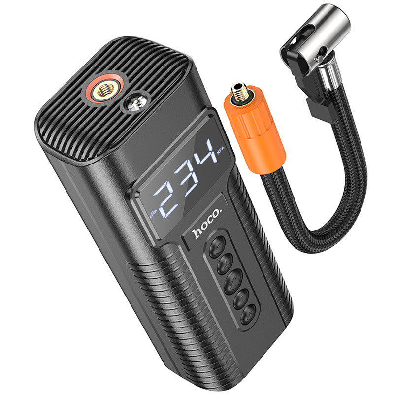 Фото Автомобильный насос Hoco PH55 Roys smart car air pump (Black) на vchehle.ua