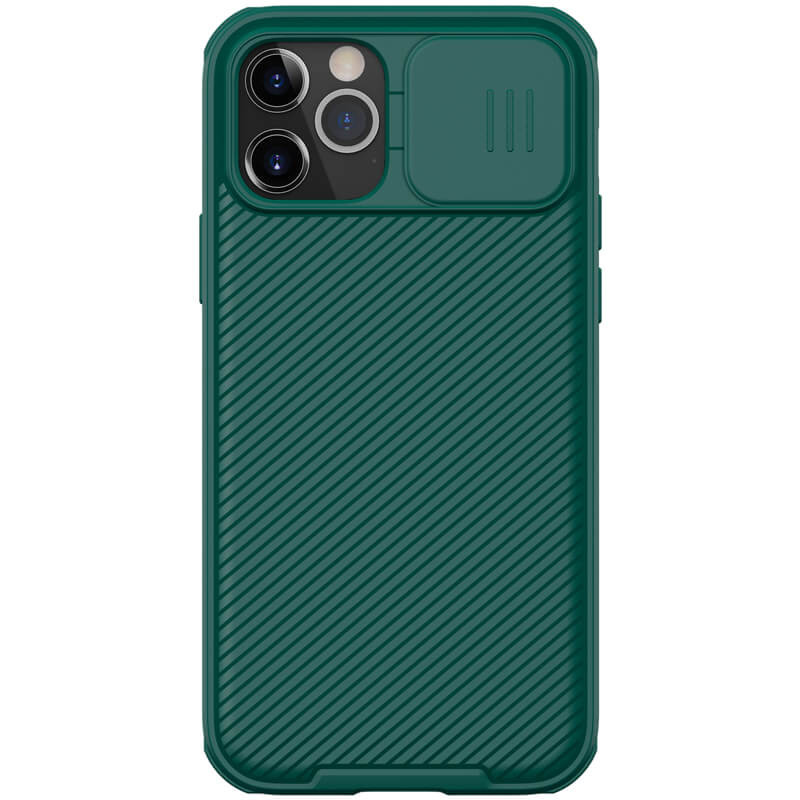 Карбонова накладка Nillkin Camshield (шторка на камеру) на Apple iPhone 13 Pro Max (6.7") (Зелений / Dark Green)
