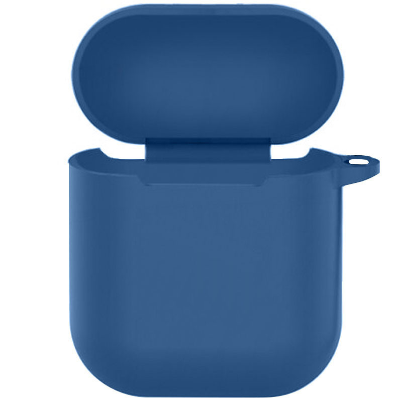 

Силиконовый футляр New с карабином для наушников Airpods 1/2 (Синий / Navy blue) 1185257