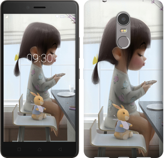 

Чехол Милая девочка с зайчиком для Lenovo K6 Note 636547
