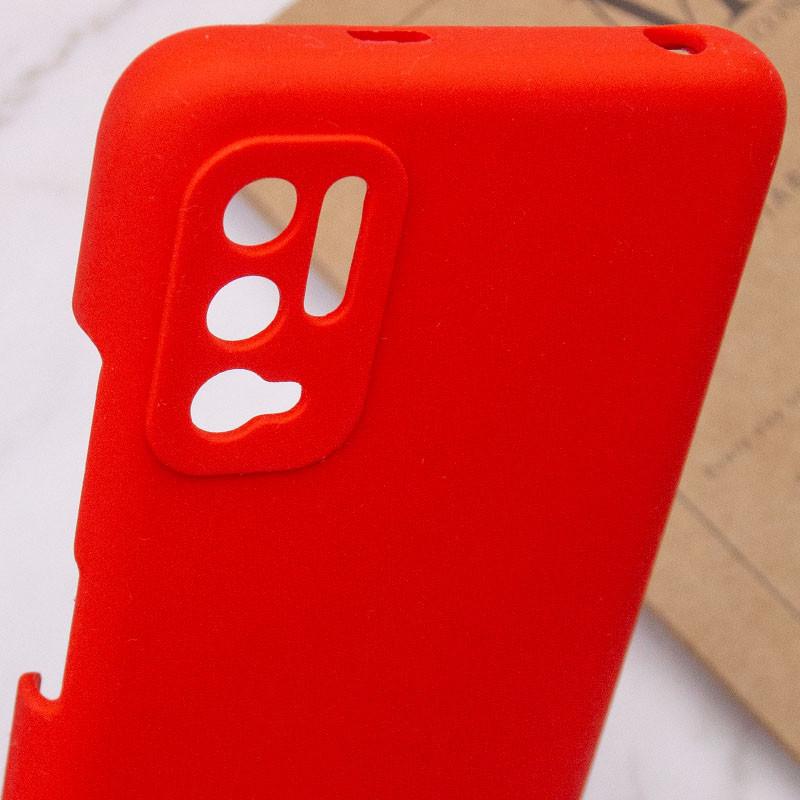 Купить Чехол Silicone Cover Full Camera (AAA) для Xiaomi Redmi Note 10 5G / Poco M3 Pro (Красный / Red) на vchehle.ua