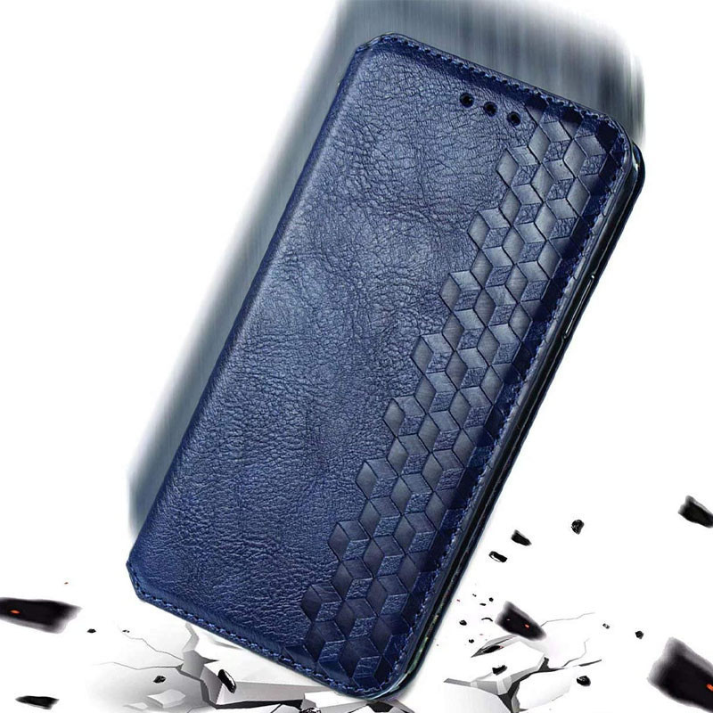 Кожаный чехол-книжка GETMAN Cubic (PU) для Xiaomi Poco M5 (Синий) в магазине vchehle.ua