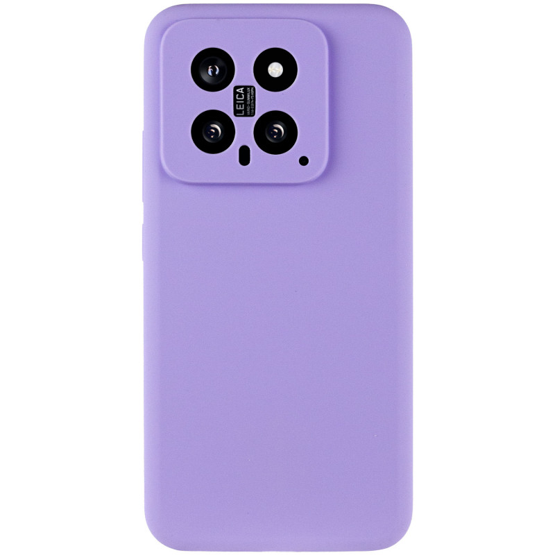 Фото Чохол Silicone Cover Lakshmi Full Camera (AA) на Xiaomi 14 (Бузковий / Dasheen) на vchehle.ua