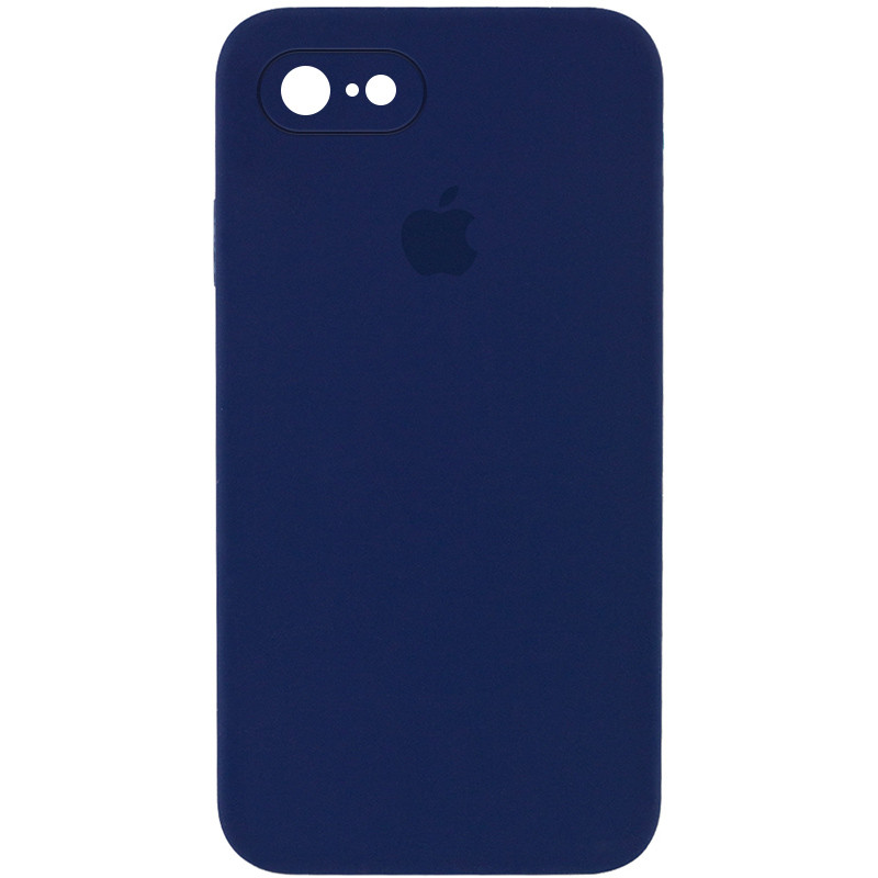 Чохол Silicone Case Square Full Camera Protective (AA) на Apple iPhone 6/6s (4.7") (Темно синій / Midnight blue)