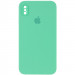 Чохол Silicone Case Square Full Camera Protective (AA) на Apple iPhone XS Max (6.5") (Эстетический дефект / Зелений / Spearmint)