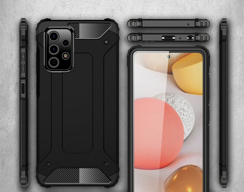 Бронированный противоударный TPU+PC чехол Immortal для Samsung Galaxy A32 4G (Черный) в магазине vchehle.ua