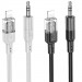 Аудио кабель Aux Hoco UPA27 Spirit transparent (Lightning to AUX 3.5mm) (1.2m)