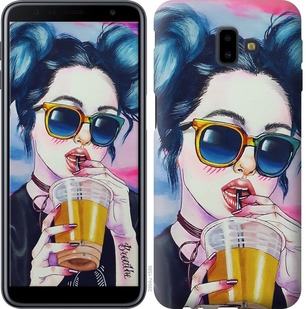 Чехол Арт-девушка в очках для Samsung Galaxy J6 Plus 2018