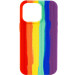 Чехол Silicone case Full Braided для Apple iPhone 13 Pro (6.1") (Красный / Фиолетовый)