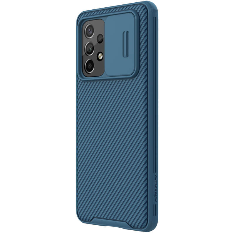 Фото Карбонова накладка Nillkin CamShield Pro на Samsung Galaxy A73 5G (Синій / Blue) в маназині vchehle.ua