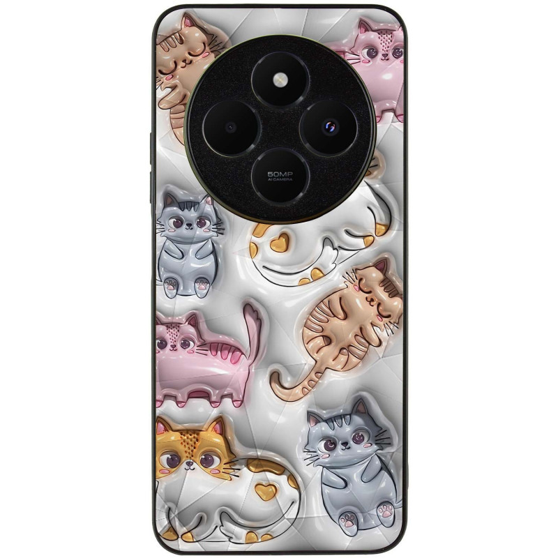 Фото TPU+PC чохол Prisma Fluffie на Xiaomi Redmi 14C / Poco C75 (Kittens) на vchehle.ua