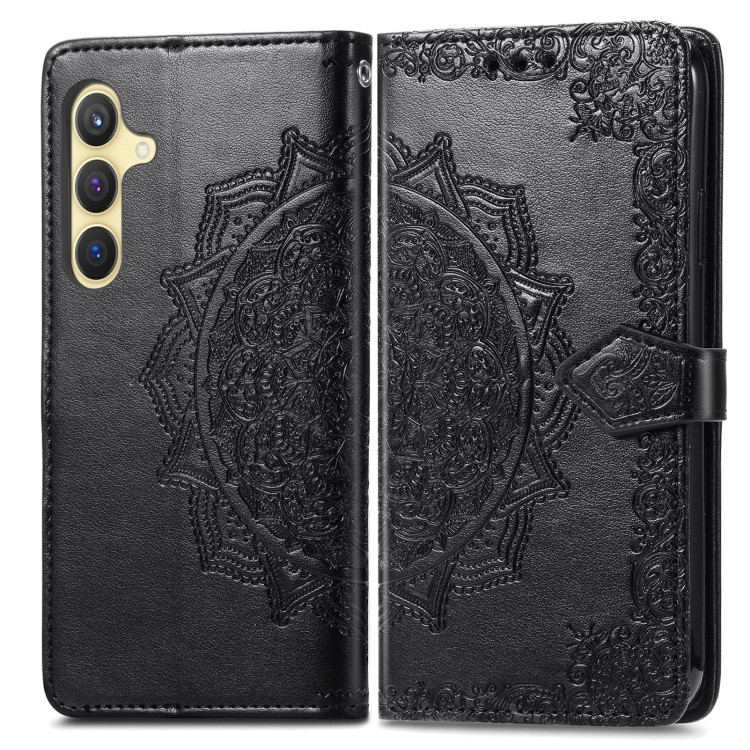 Замовити Шкіряний чохол (книжка) Art Case з візитницею на Samsung Galaxy S25 (Чорний) на vchehle.ua