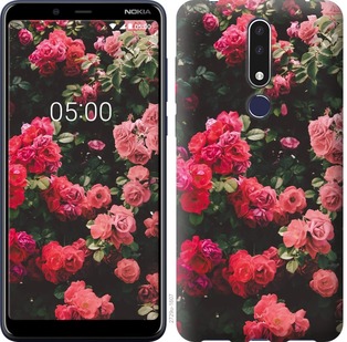 

Чехол Куст с розами для Nokia 3.1 Plus 689876