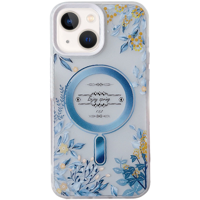 TPU+PC чехол Tenderness with Magnetic Safe для Apple iPhone 14 (6.1") (Enjoy spring)