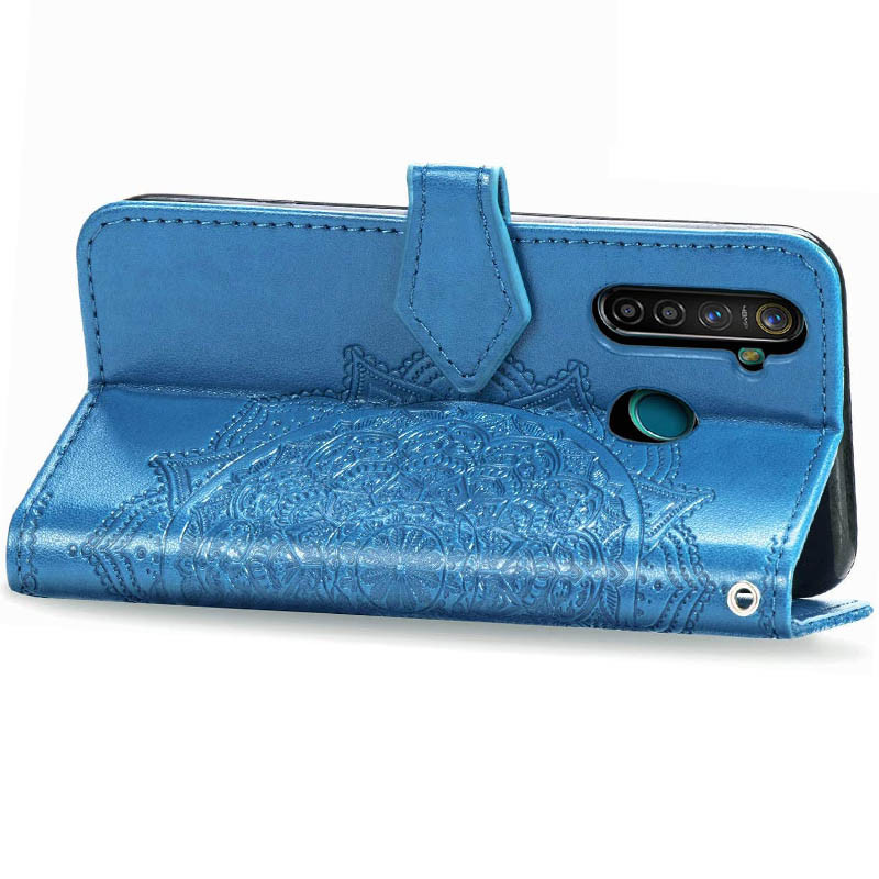 Заказать Кожаный чехол-книжка Art Case с визитницей для Realme 5 / 6i (Синий) на vchehle.ua