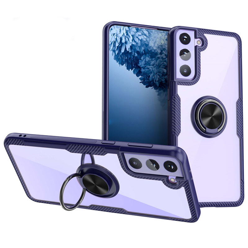 

TPU+PC чехол Deen CrystalRing for Magnet (opp) для Samsung Galaxy S21 (Бесцветный / Синий) 1104745