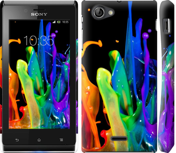 

Чехол брызги краски для Sony Xperia J ST26i 381390