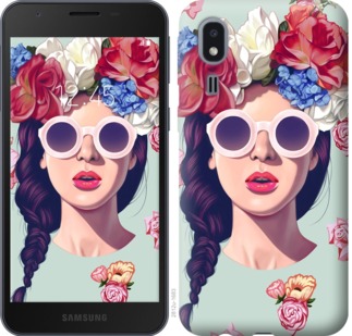 

Чехол Девушка с цветами для Samsung Galaxy A2 Core A260F 763630