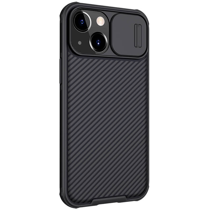 Карбоновая накладка Nillkin Camshield (шторка на камеру) для Apple iPhone 14/13 (6.1") (Черный / Black) в магазине vchehle.ua