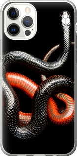 

Чохол Червоно-чорна змія на чорному тлі на iPhone 12 1685322