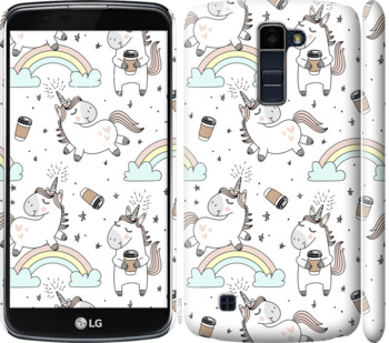 

Чехол Единорог и кофе для LG K10 / K410 840855