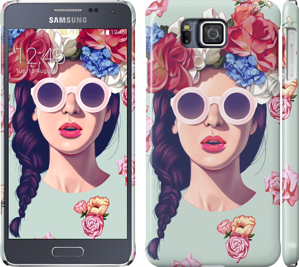

Чохол Дівчина з квітами на Samsung Galaxy Alpha G850F 95555