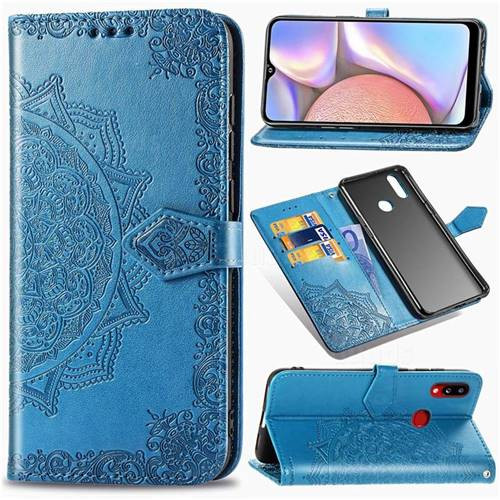 Фото Кожаный чехол-книжка Art Case с визитницей для Samsung Galaxy A10s (Синий) на vchehle.ua