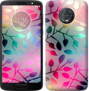 Чехол Листья для Motorola Moto G6 Plus