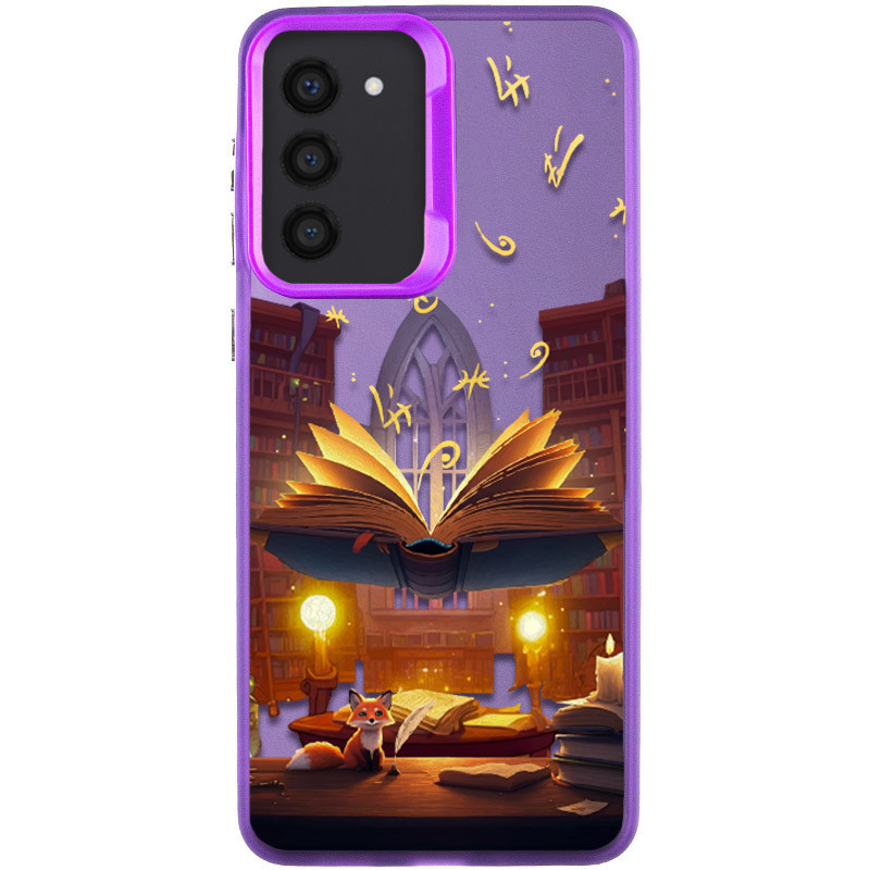 TPU+PC чохол TakiTaki Fantasy magic glow на Samsung Galaxy S22+ (Libraby - Purple)