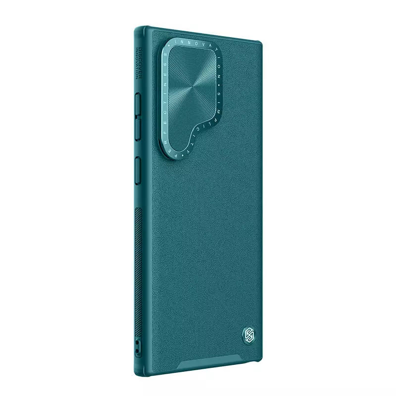 Фото Кожаная накладка Nillkin Camshield Leather Prop для Samsung Galaxy S24 Ultra (Green) на vchehle.ua