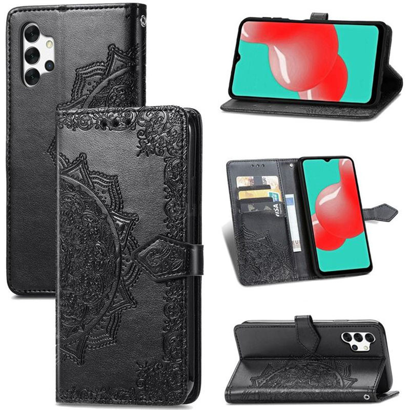 Кожаный чехол-книжка Art Case с визитницей для Samsung Galaxy A32 4G (Черный) в магазине vchehle.ua