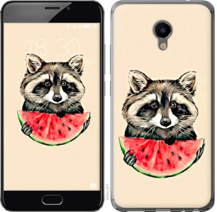 

Чехол Енотик с арбузом для Meizu M3e 799851