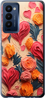 

Чехол Сердечки 3 для Tecno Camon 18p CH7n 1645415