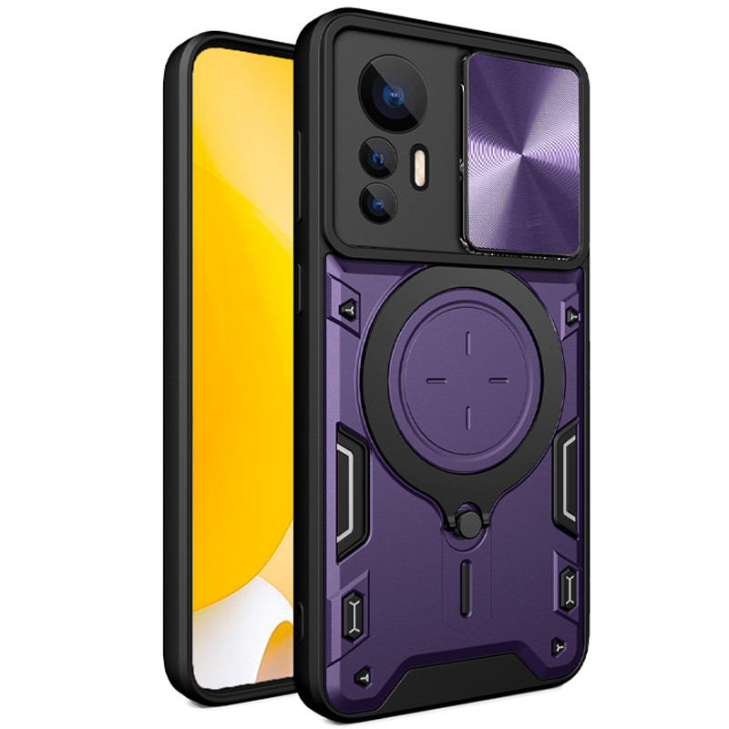 Фото Ударопрочный чехол Bracket case with Magnetic для Xiaomi Redmi Note 12S (Purple) на vchehle.ua