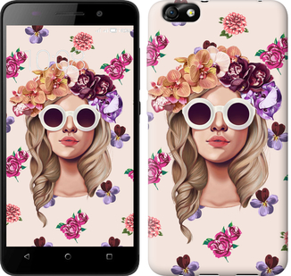 

Чехол Девушка с цветами v2 для Huawei Nova 2S 612329