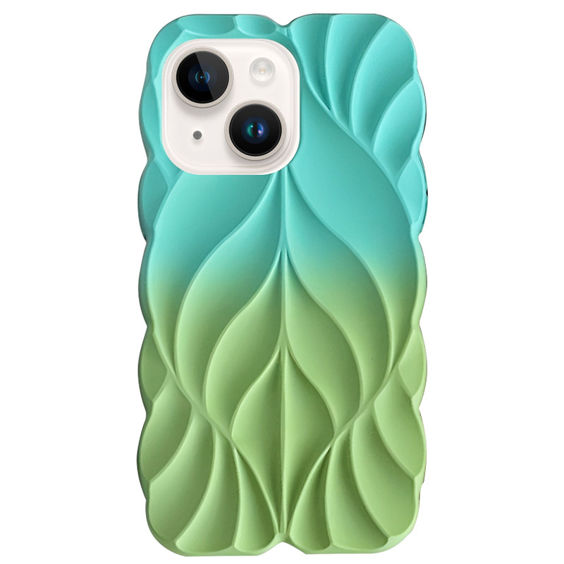 TPU чехол Leaf для Apple iPhone 14 / 13 (6.1") (Marine Green / Mint)