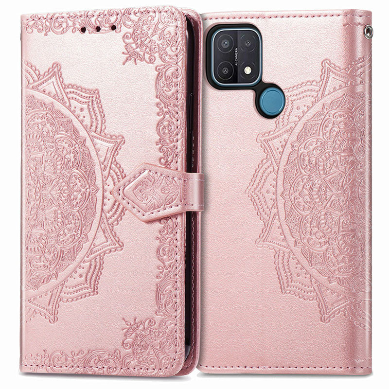 Фото Кожаный чехол-книжка Art Case с визитницей для Oppo A15 / A15s (Розовый) в магазине vchehle.ua