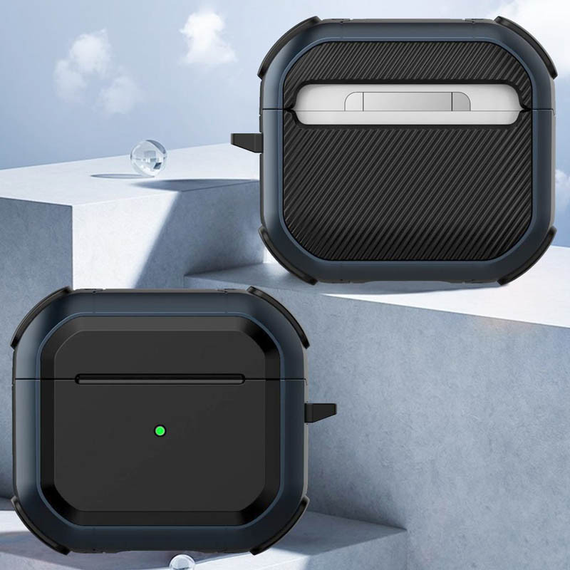 Фото Футляр противоударный Black ed. для наушников Airpods 3 (Blue) на vchehle.ua