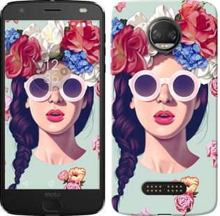 

Чохол Дівчина з квітами на Motorola Moto Z3 Play 670120