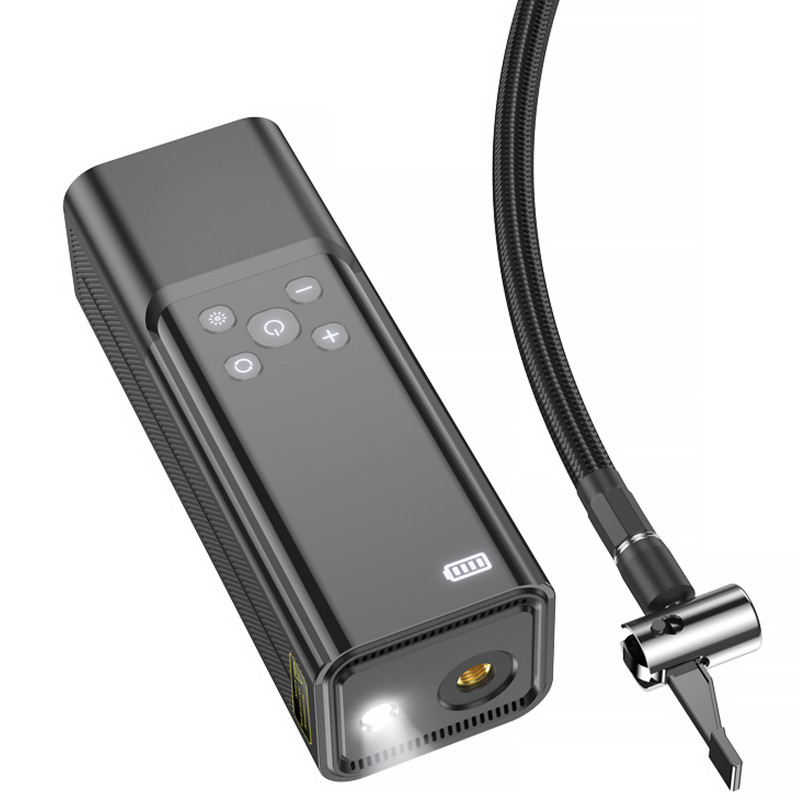 Автомобільний насос Hoco ZP7 Maddy Smart (5000 mAh) (Black) в магазині vchehle.ua