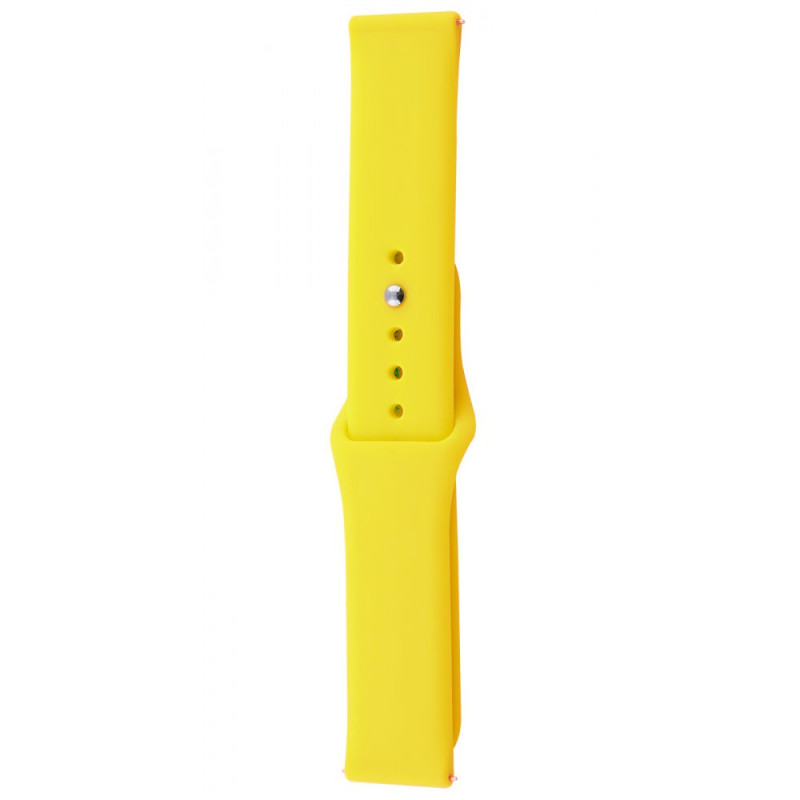 Силиконовый ремешок Sport для Xiaomi Amazfit/Samsung 22 mm (Желтый / Yellow)