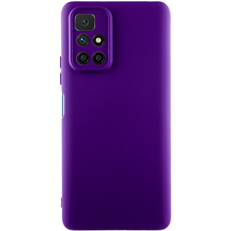 Чехол TPU GETMAN Liquid Silk Full Camera для Xiaomi Redmi 10 (Фиолетовый / Ultra Violet)