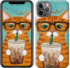 Чохол Зеленоокий кіт в окулярах на iPhone 11 Pro