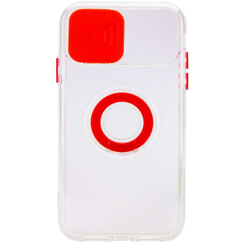 Фото Чехол Camshield ColorRing TPU со шторкой для камеры для Apple iPhone XS Max (6.5") (Красный) на vchehle.ua
