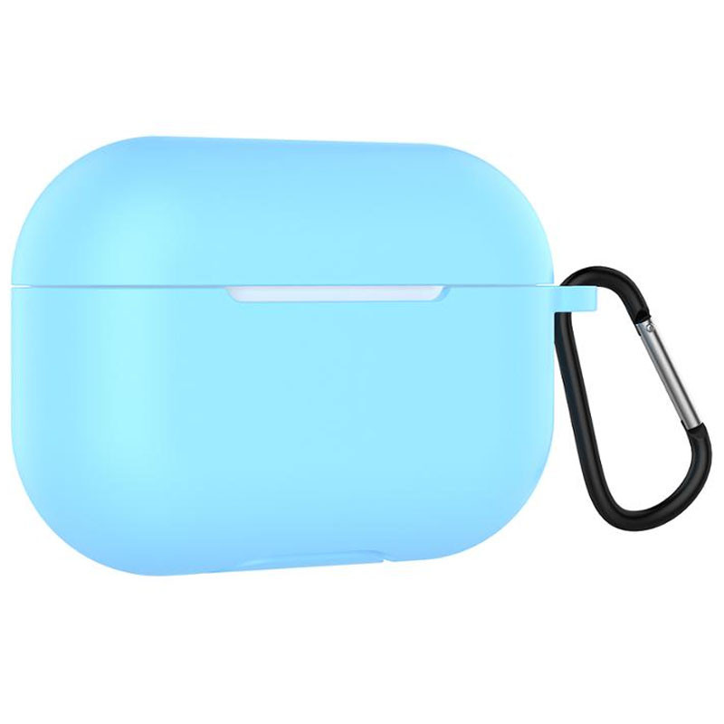 

Силіконовий футляр для навушників Airpods Pro Slim + карабін (Блакитний / Blue) 1207813